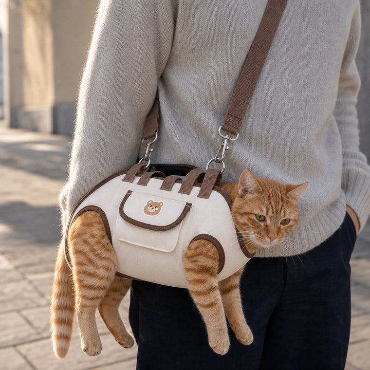 Pawvia – 3-In-1 Mesh Cat Carrier Sling