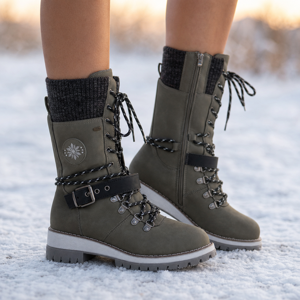 Cozette – Knit-Shaft Wide-Foot Winter Boots