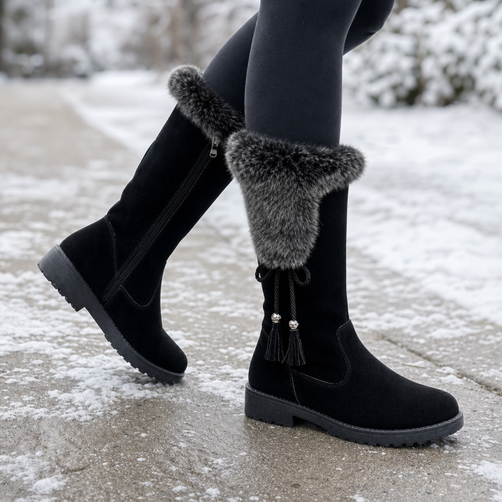 Calvera – Fleece-Lined Side-Zip Calf Boots