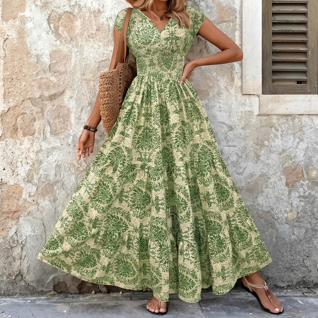 florenza maxi dress Florenza™ – Floral Tie-Waist Maxi Dress – Clarendale