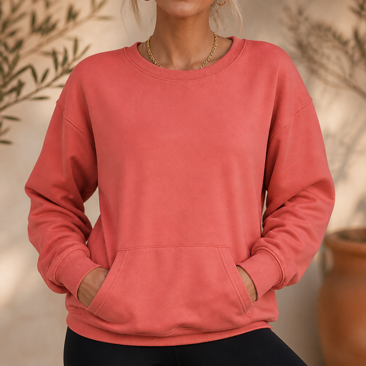 Restfield – Oversized Kangaroo Pocket Crewneck Sweatshirt