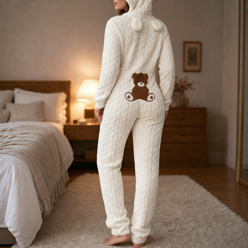 Cubwarm – Cable-Knit Hooded Bear Onesie