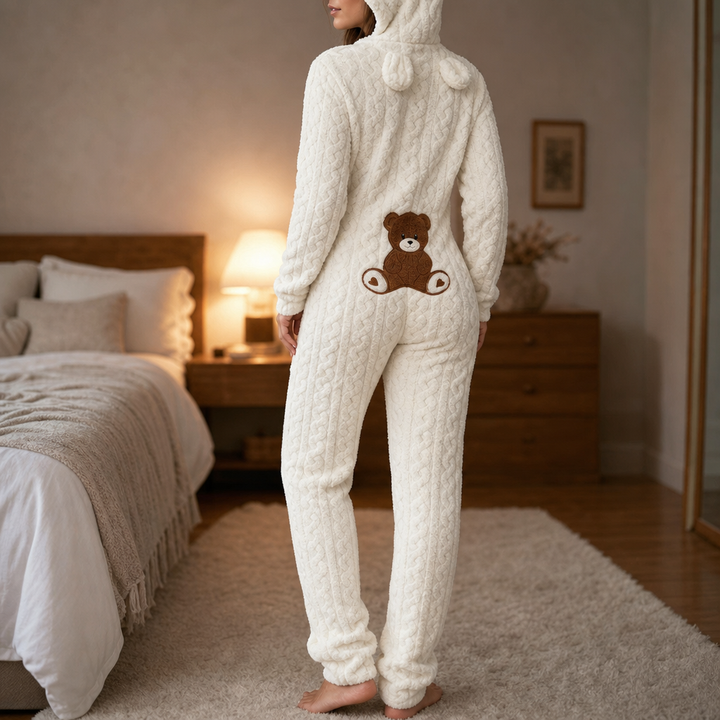 Cubwarm – Cable-Knit Hooded Bear Onesie