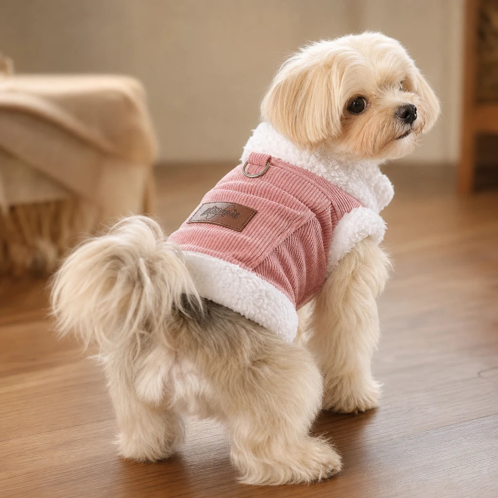 Lambkin – Fleece-Lined Corduroy-Look Dog Vest