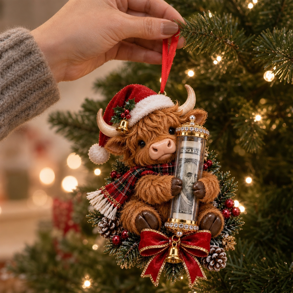 MerryMitts – Plush Animal Christmas Money Ornament