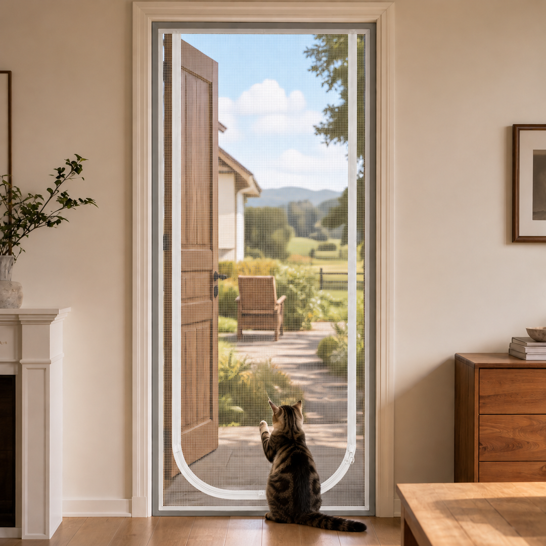 BreezePaw – Zippered Mesh Doorway Screen