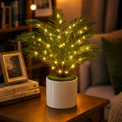 Palmora™ – Areca Palm LED Lamp with Pot