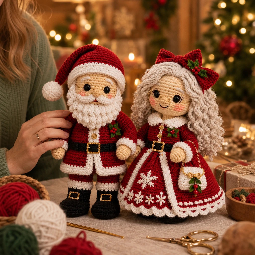Claus & Co. – Santa And Mrs. Claus Crochet Dolls