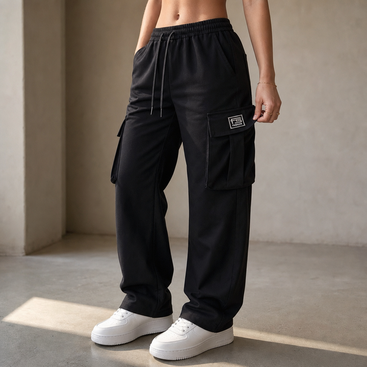 Easeway – Relaxed Straight-Leg Cargo Pants