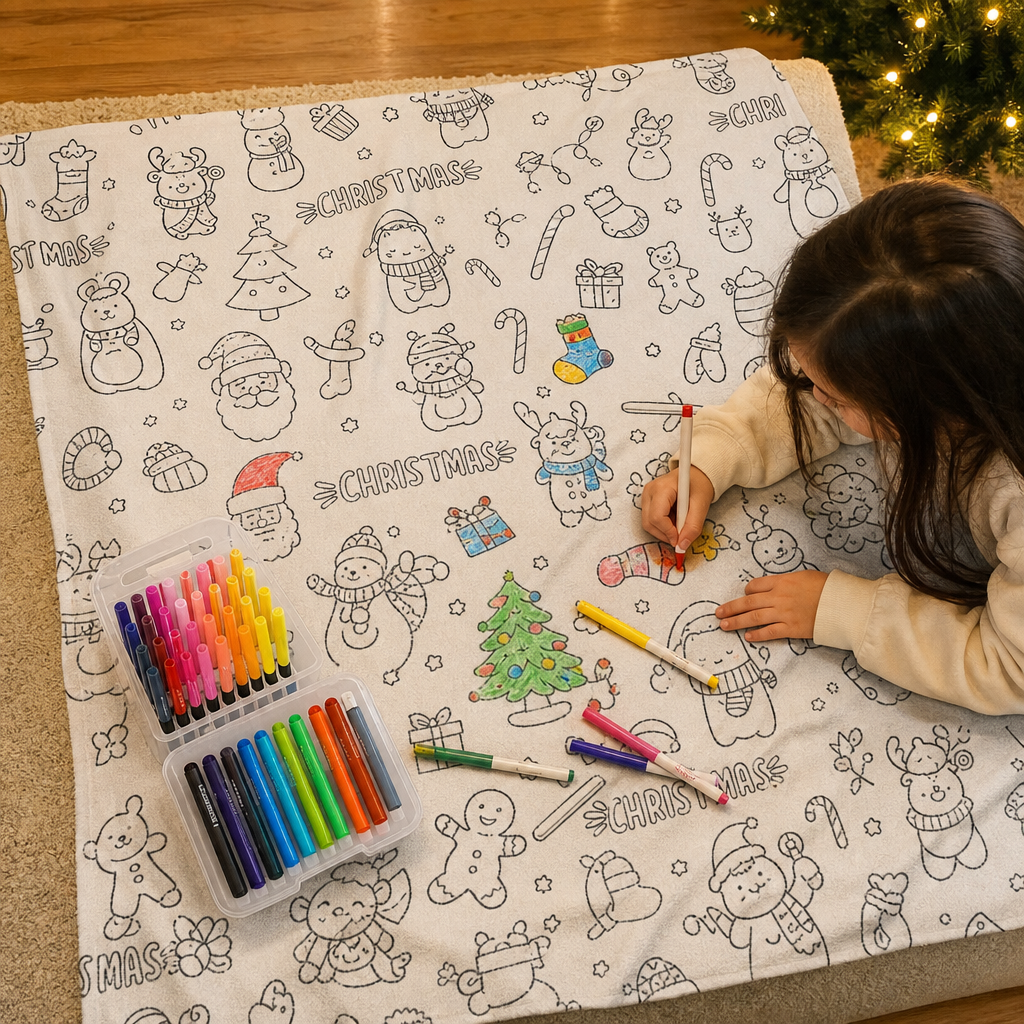 Blossomtabs – Color-Your-Own Kids Duvet Cover Set