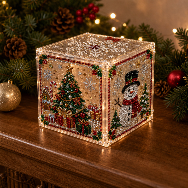 MerryFacet – 3D Diamond-Painted Christmas Gift Box