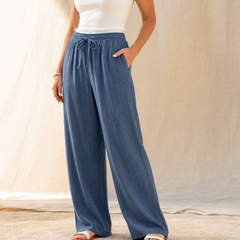 Linavia™ – Breezy Wide-Leg Pants with Pockets