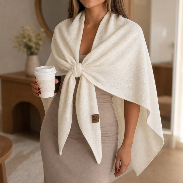 Wrapha – Tie-Front Convertible Knit Shawl Wrap