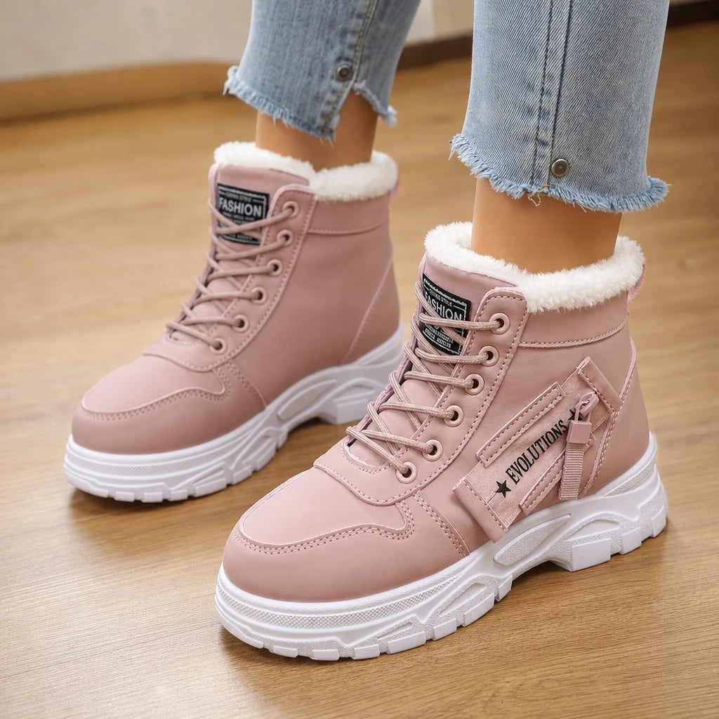 Veluna – Plush-Lined Winter Ankle Boots