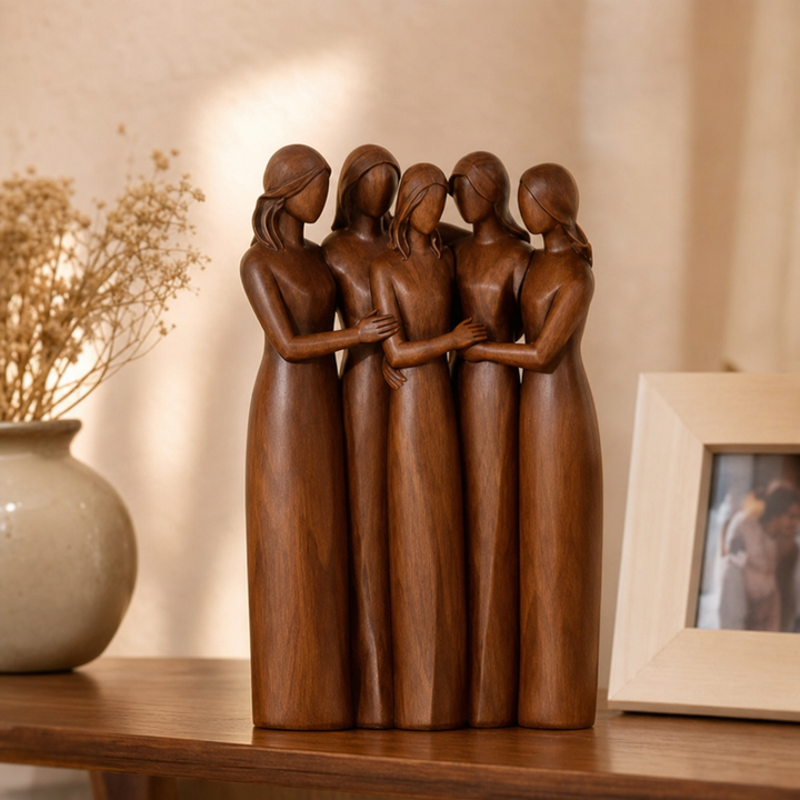 Heartwoven – Heart-Hand Resin Friendship Sculpture