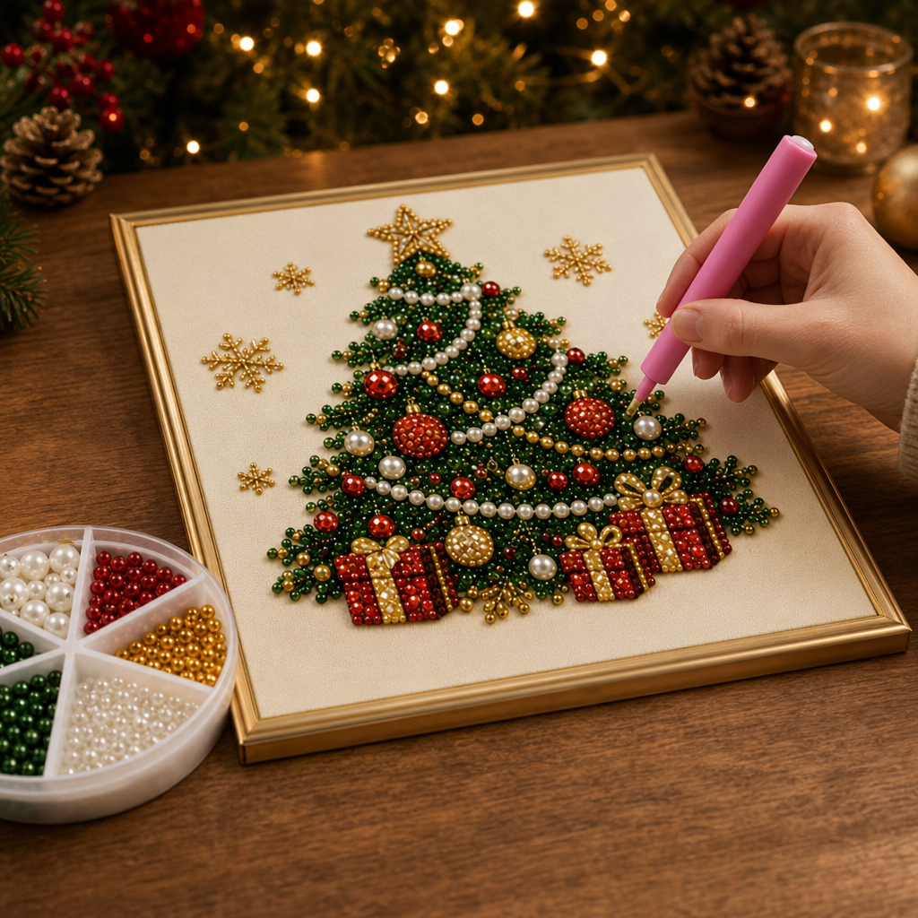 Pearl & Pine – Raised Pearl Bead Christmas Craft Kit