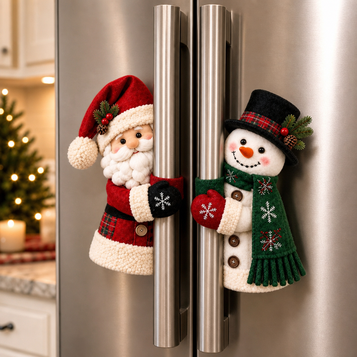 MerryKnob – Santa And Snowman Door Handle Covers