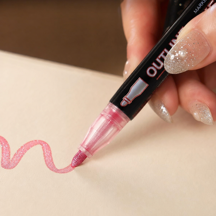 Outlynn – Self-Outline Dual-Tip Glitter Markers