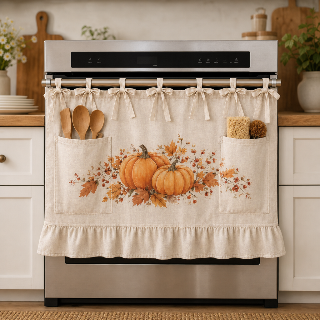 Hearth & Hem – Pumpkin Ruffled Kitchen Handle Skirt