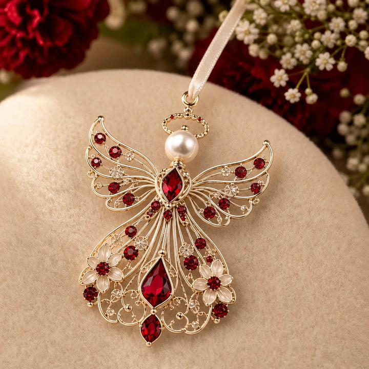 Birthstone Angel – Jeweled Guardian Angel Ornament