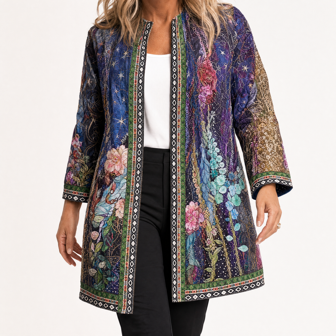 Patrice™ – Art-Print Open Jacket for Effortless Style