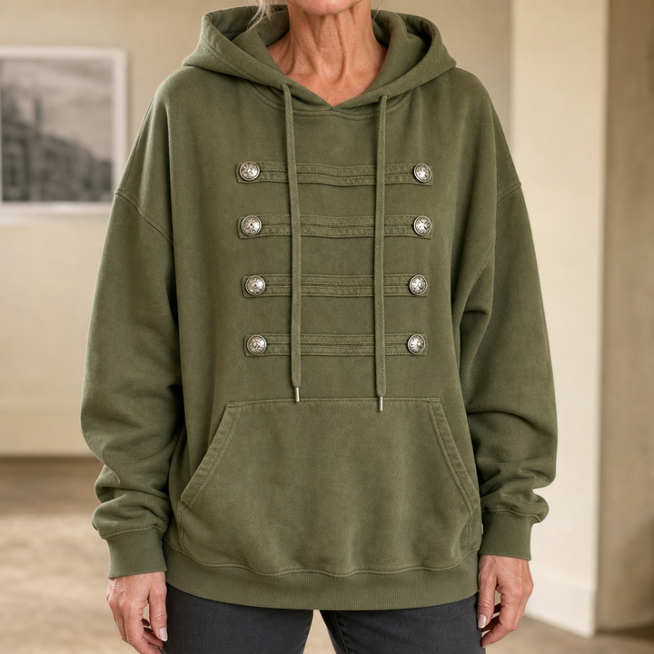 Fieldcrest – Silver Button Military-Style Hoodie