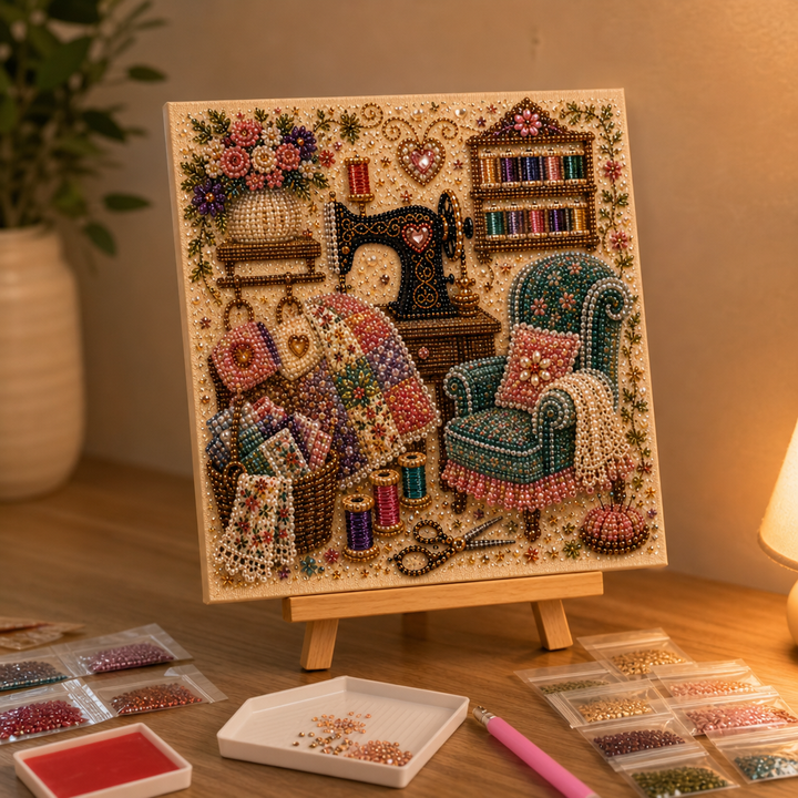 CozyGlow – Sewing Room Diamond Painting Kit