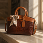 Ladrienne – Croc-Embossed Round Handle Convertible Tote