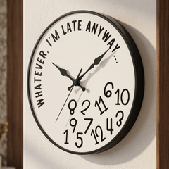 Lateley – Funny Silent Wall Clock with Messy Numbers