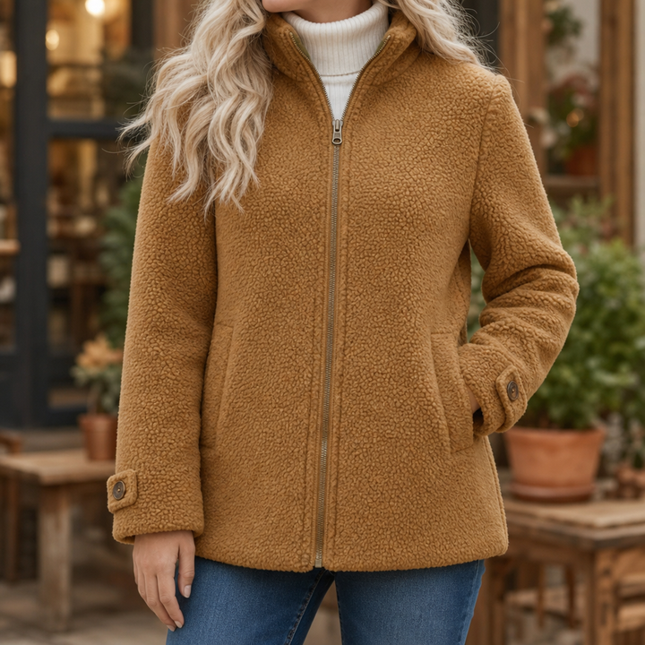 Wrapfield – Sherpa Fleece Stand Collar Zip Jacket