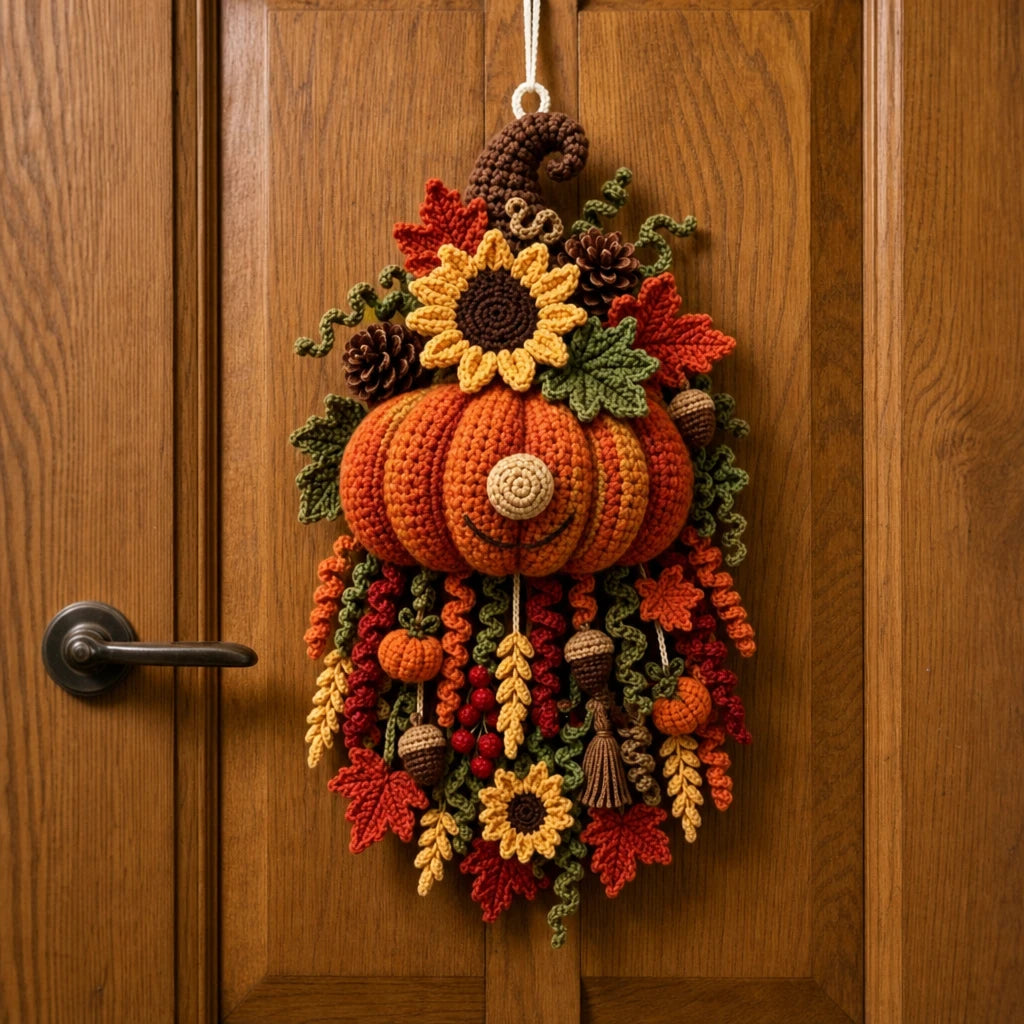 Hearth & Stitch – Layered Crochet Seasonal Door Hanger