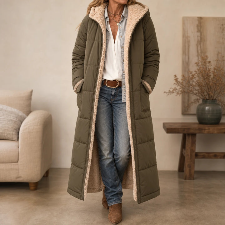Revera – Reversible Hooded Longline Puffer Coat