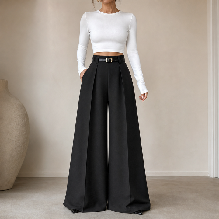 Vellora – High-Waisted Wide-Leg Trousers