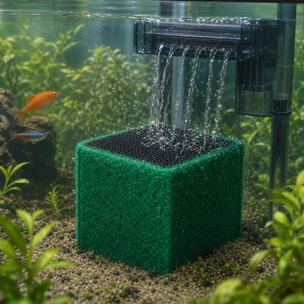 ClearCurrent – Green Honeycomb Aquarium Filter Cube