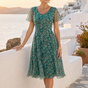 Kynara – Women's Flutter-Sleeve Fit-and-Flare Dress