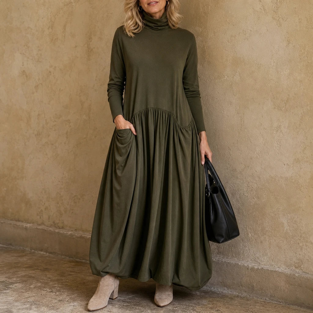 Sloane – High Neck Pocket Maxi Dress