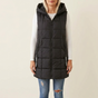 Covara – Long Quilted Puffer Vest with Hood