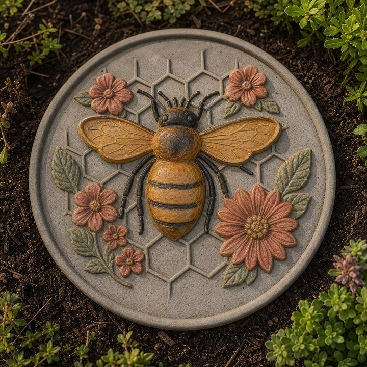 Blossomcast – Bee Honeycomb Stepping Stone Casting Mold
