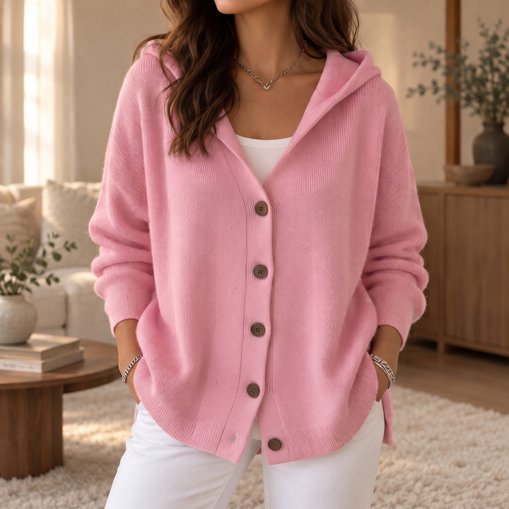 Softcove – Hooded A-Line Knit Cardigan
