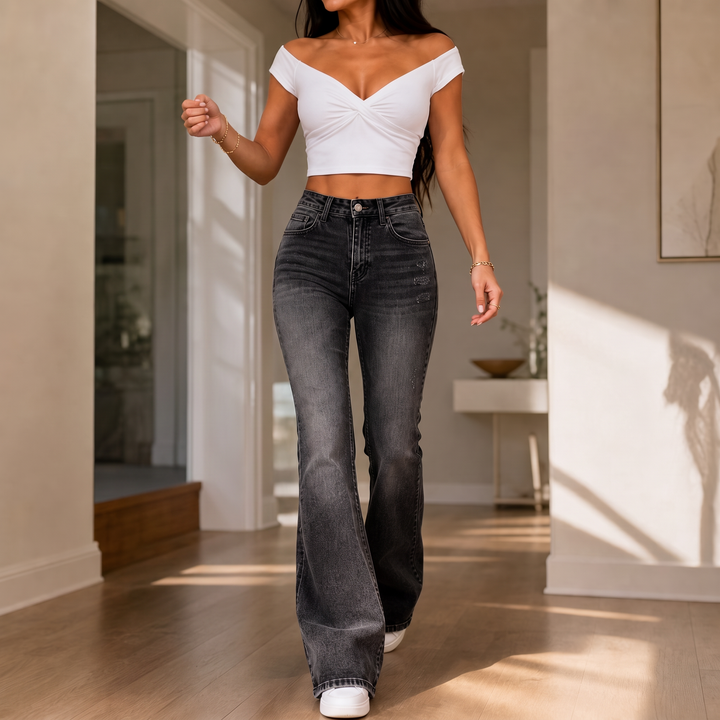 Vivia – High-Waisted Whisker Flare Jeans
