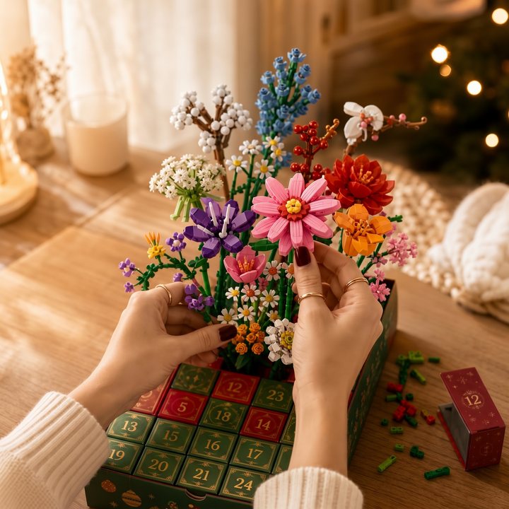Advent Bloom – 24-Day Flower Building Block Advent Calendar