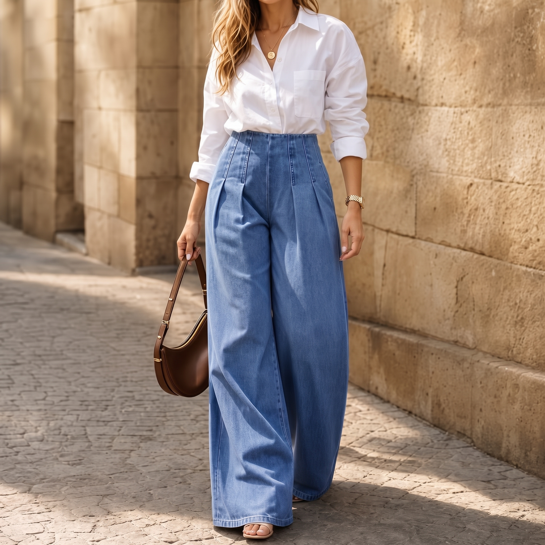 Wearbella – High-Waisted Wide-Leg Jeans
