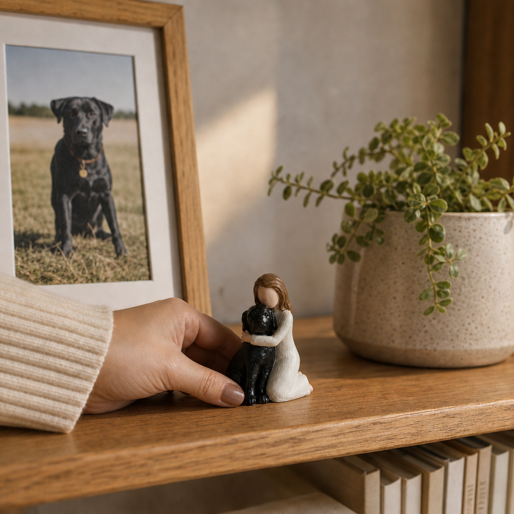 Everpaw – Girl And Dog Resin Memorial Figurine