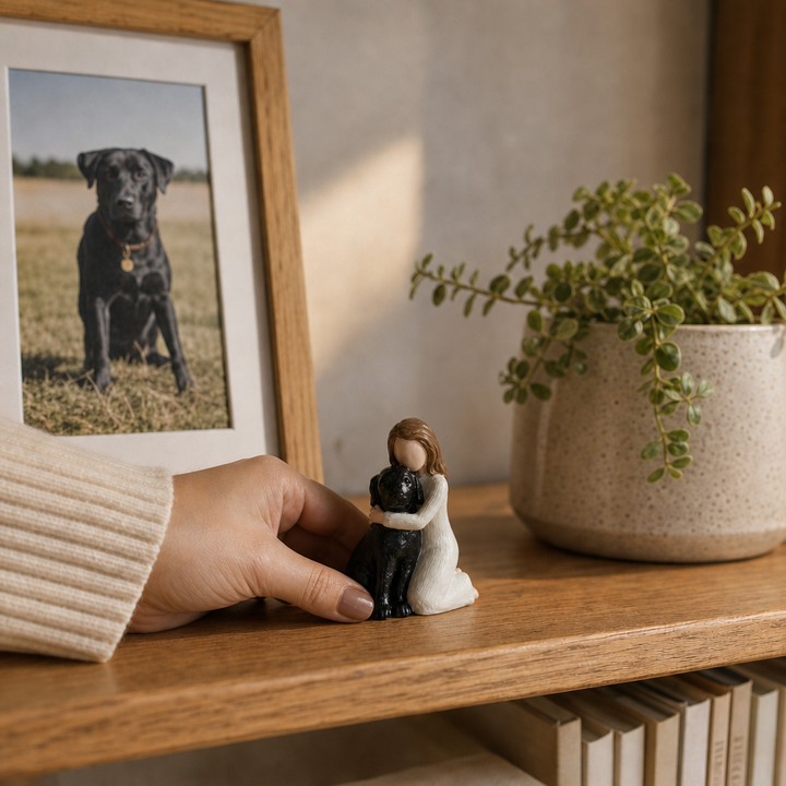 Everpaw – Girl And Dog Resin Memorial Figurine