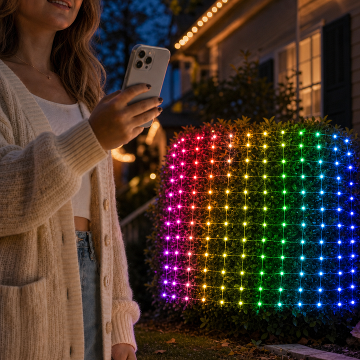 GlowGrid – Foldable RGBIC Animated Light Net