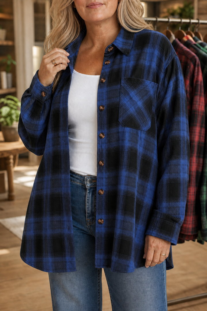 Overshirt & Co – Oversized Buffalo Plaid Flannel Shacket