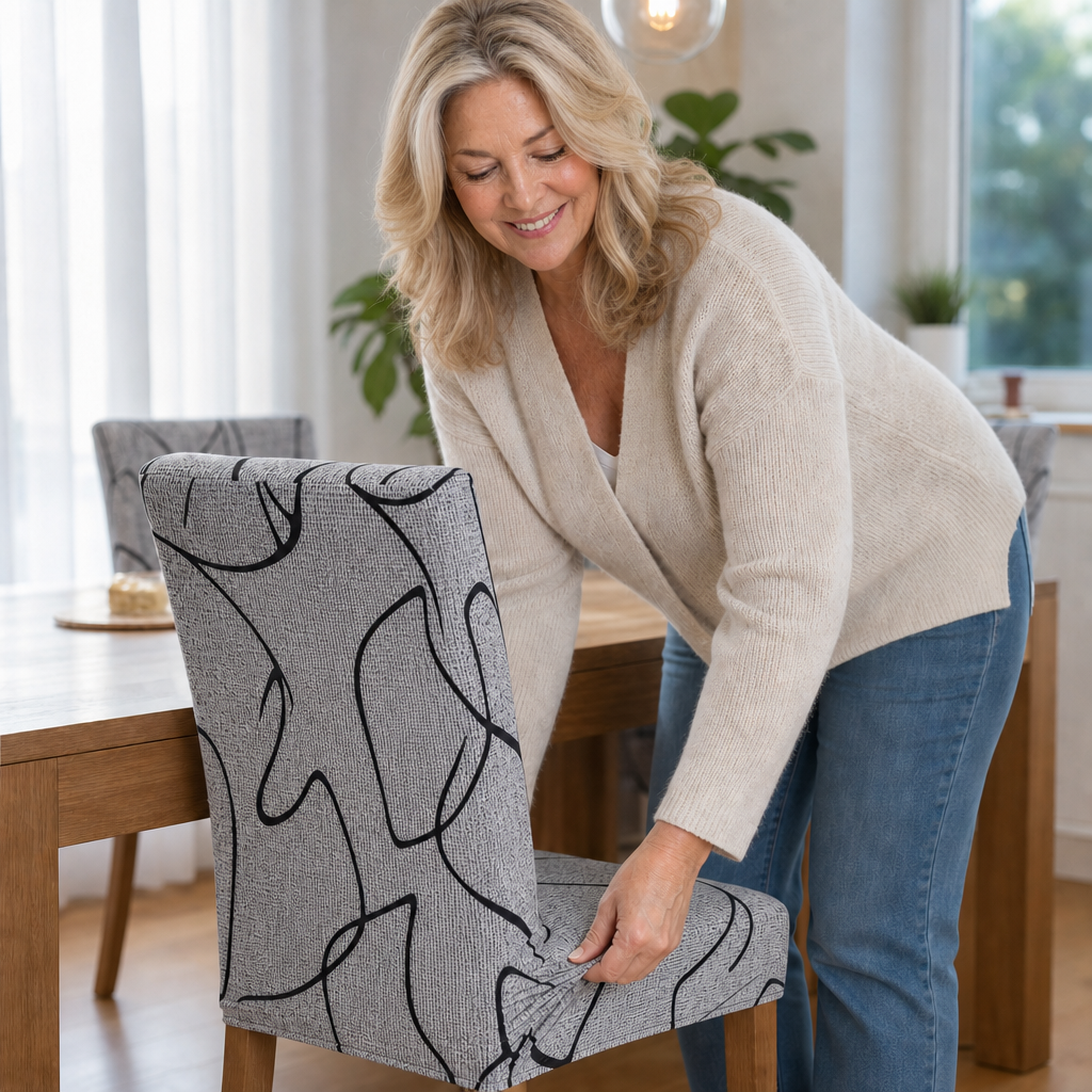 Snugchair – Elastic Fitted Dining Chair Cover