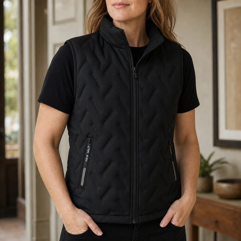 Easewell – Fleece-Lined-Look Zip-Pocket Vest