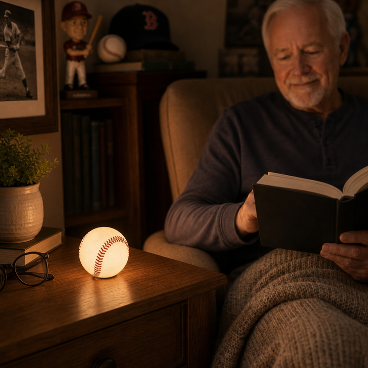 Home Plate Glow – Baseball Stitching Night Light