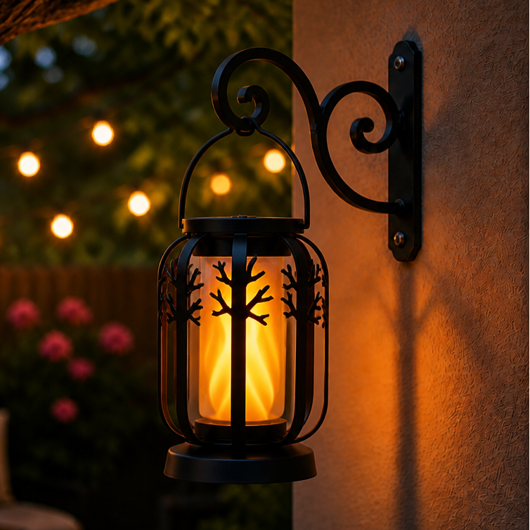 Emberlyn – Solar Flickering Flame Hanging Lantern